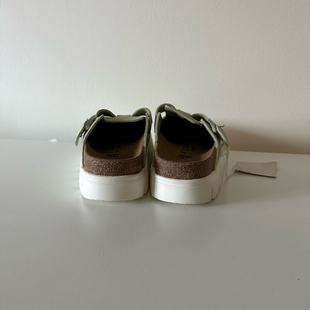 NEW Birkenstock Papillio Chunky Platform Boston Suede Clog Green 40 9-9.5 - Picture 7 of 9